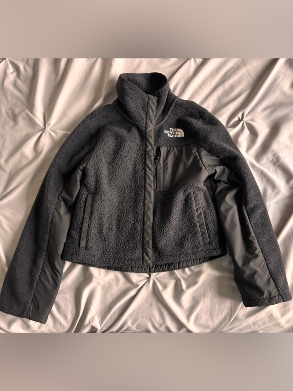 The North Face Kids Black Fleece Jacket Yumiori Full Zip Size Medium Girls